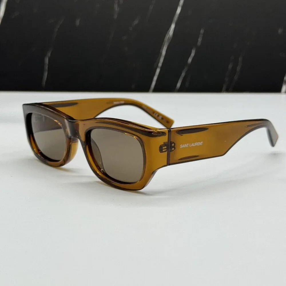 NEW SAINT LAURENT SUNGLASSES BROWN UNISEX EYEWEAR SAINT LAURENT SL713 003